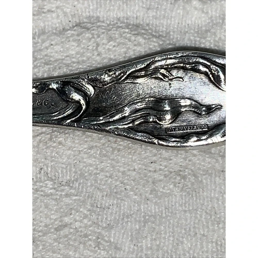 WALLACE NOUVEAU FLORAL STERLING SUGAR SPOON 35g Orchid Ornate Engraved Bowl 6.25